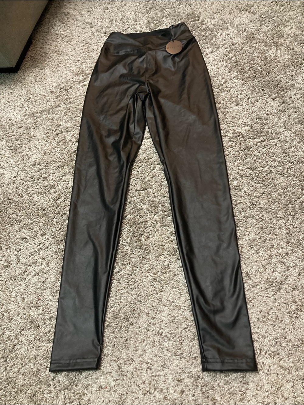 NWT Offline by Aerie Real Luxe Faux Leather Leggings Size S|P Black Hi-Rise
